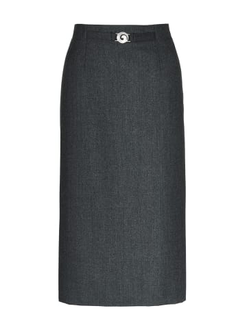 GOLDNER Klassischer Schurwoll-Schlupfrock in anthrazit / melange