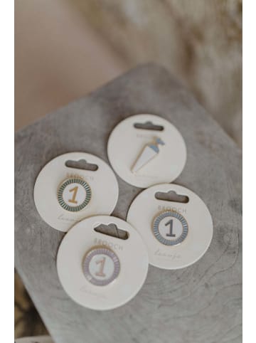 leevje Brosche Number One in green