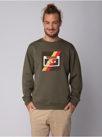 wat? Apparel Sweatshirt Kassette in Khaki