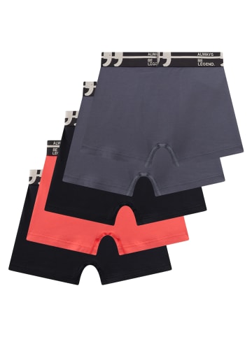 Sanetta Boxershort 5er Pack in Schwarz/Grau/Orange