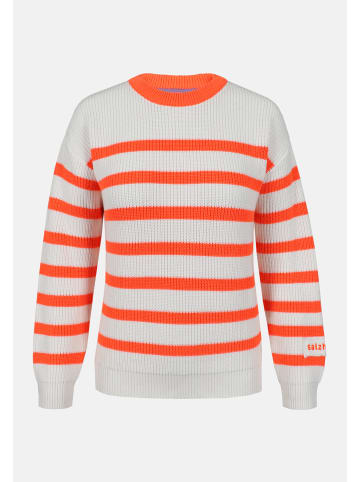 Salzhaut Sweatshirt VERBAAST in Fiery Coral - Offwhite