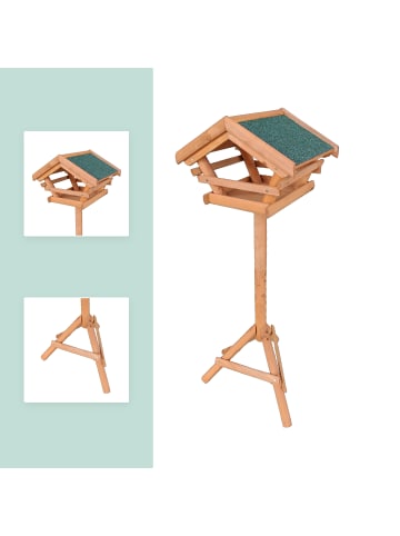 relaxdays Vogelfutterhaus in Orange - (B)37 x (H)103 x (T)28 cm