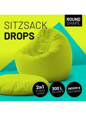 Lumaland Sitzsack 2-in-1-Sitzsack - 300l 120 x 80 x 75 cm - Apfelgrün