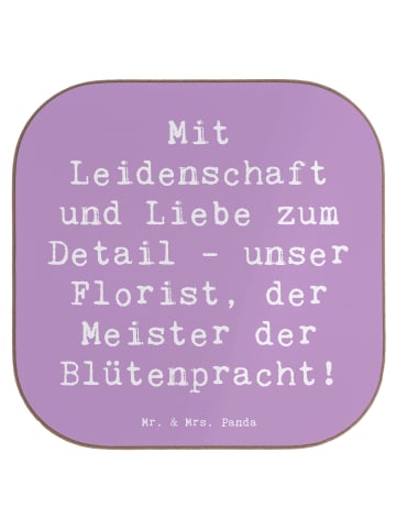 Mr. & Mrs. Panda Coaster Spruch Florist Kunst mit Spruch in Lavendeltraum
