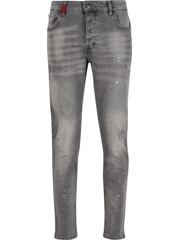 2Y Premium 2Y Premium CARLOS DESTROYED SLIM FIT JEANS in washed grey