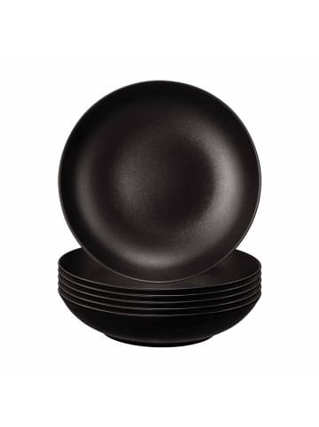 Seltmann Weiden 6er Set Suppenteller Liberty Velvet Black in Schwarz ø 21,2 cm
