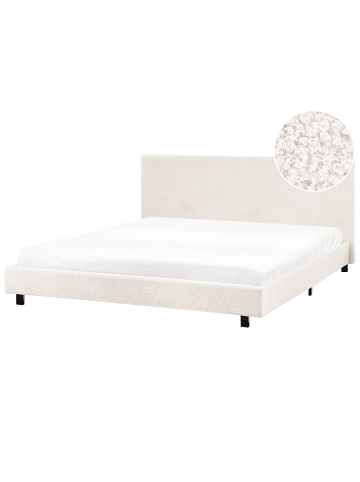 Beliani 2-tlg Doppelbett ALBI in Weiß/Schwarz