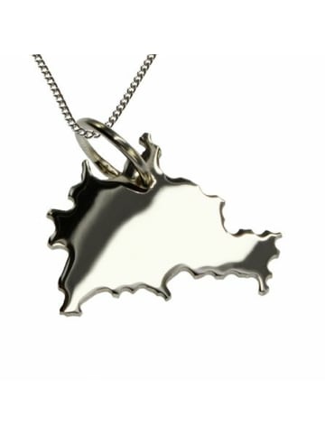 Schmuckador 50cm Halskette + Berlin Anhänger in massiv 925 Silber in silber