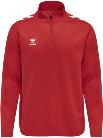 Hummel Sweatshirt Mit Kurzem Reißverschluss Hmlcore Xk Half Zip Poly Sweat in TRUE RED