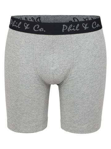 Phil & Co. Berlin  Retro Boxer Long Boxer in Black + White