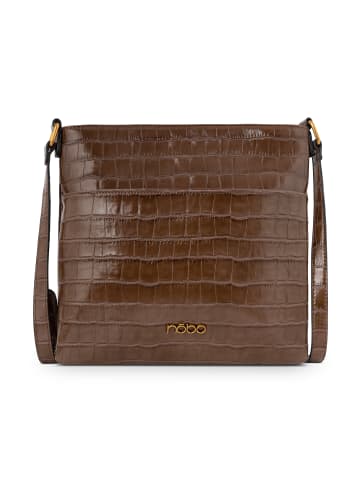 Nobo Bags Schultertasche Croco in brown