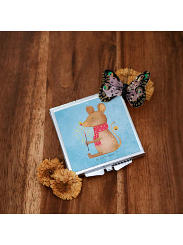 Mr. & Mrs. Panda Kleiner Spiegel Maus Weihnachten ohne Spruch in Eisblau