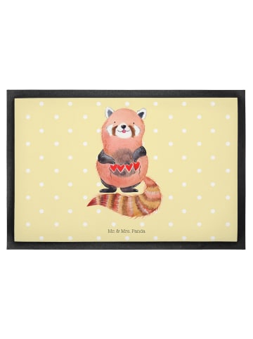 Mr. & Mrs. Panda Sauberlaufmatte Roter Panda ohne Spruch in Gelb Pastell