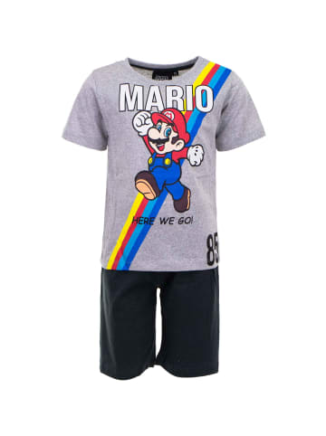 Super Mario Hochwertiger Schlafanzug für Kinder in Grau