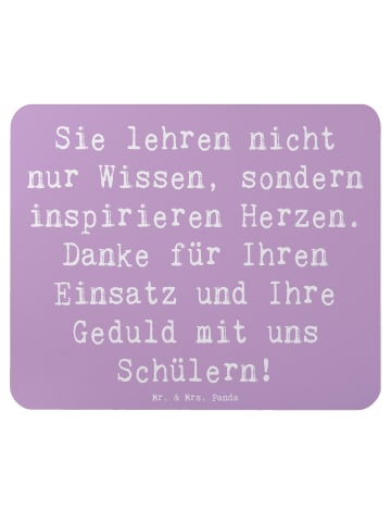 Mr. & Mrs. Panda Mauspad Spruch Danke Lehrer mit Spruch in Lavendeltraum