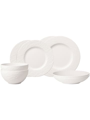 Villeroy & Boch 8-tlg. Einsteiger-Set Manufacture Rock Blanc in in weiß
