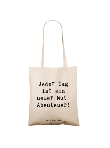 Mr. & Mrs. Panda Schultasche Spruch Angst überwinden Abenteuer m... in Creme