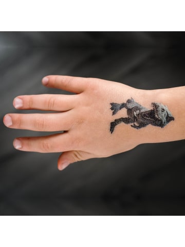Kinder-Tattoos Tyrannosaurus 2 Bogen in Bunt