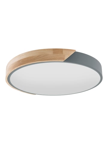 näve LED Deckenleuchte "BORNEO" in grau - (L)31 cm x (B)31 cm x (H)5.5 cm - EEK F