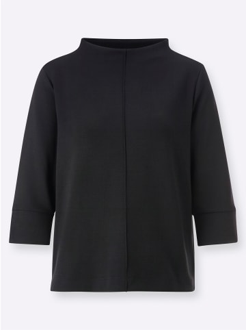 WITT WEIDEN Stehkragenshirt in schwarz