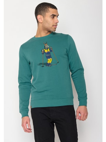 GreenBomb Sweatshirt Animal Donkey Ski in Dschungel Grün