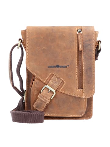 Greenburry Umhängetasche Leder 18 cm brown