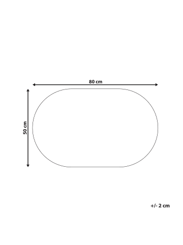 Beliani Fußmatte TOOLIK in  - (W) 50 x (L) 80 cm