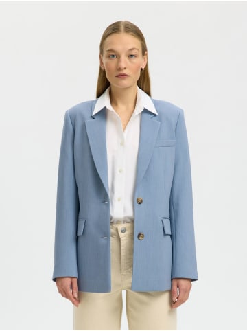 SELECTED FEMME RITA LS CLASSIC BLAZER MEL NOOS in Dusty Blue