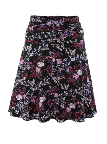 Aniston CASUAL Sommerrock in schwarz-rosa-rot-lila-rauchblau-weiß-rosé