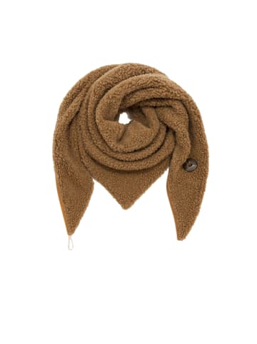 Faera Weicher Strickschal mit Fransen für stilvolle Winterlooks in Braun