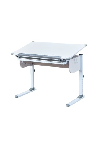 ebuy24 Schreibtisch Stog Weiß 110 x 68 cm