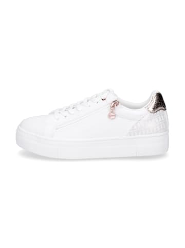 Tamaris Plateau Sneaker in Weiß Roségold