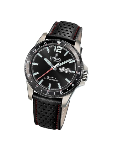 Festina Analog-Armbanduhr Festina Titanium schwarz groß (ca. 43mm)