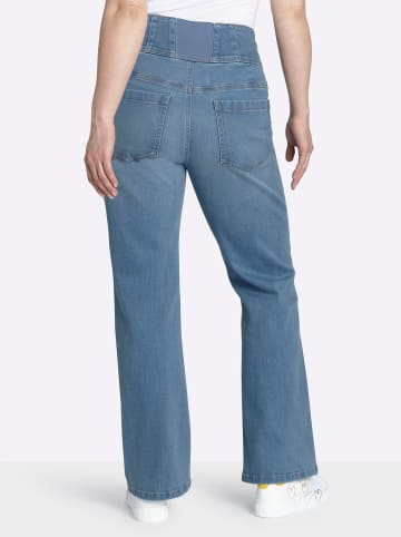 sheego Jeans in blue-stone-washed
