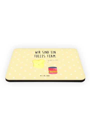 Mr. & Mrs. Panda Magnet Toast Marmelade mit Spruch in Gelb Pastell