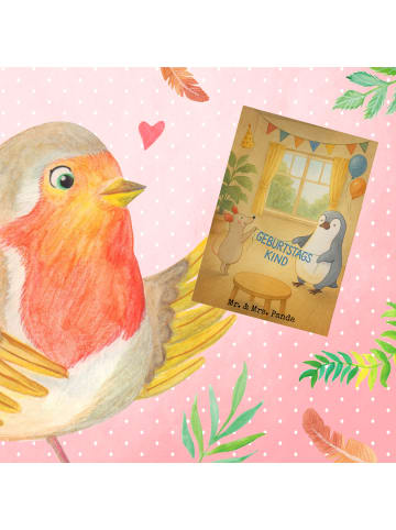 Mr. & Mrs. Panda babykarte Maus Pinguin Geburtstag Design ohne S... in Weiß