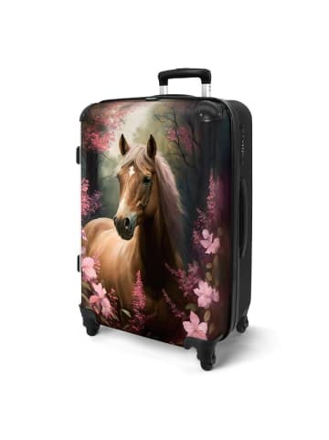 NoBoringSuitCases Suitcase, Koffer, Reisekoffer Pferd Blumen