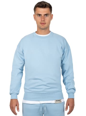 Reichstadt Herren Regular Fit Pullover Logo-Stitching in Baby Blue