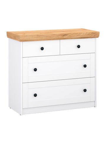 Homestyle4u Kommode 92x82x42 in Weiß