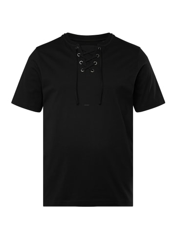 Men Plus Kurzarm T-Shirt in schwarz