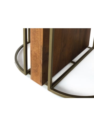 Giner y Colomer Runder Esstisch aus massivem Mangoholz 150 cm in Brown