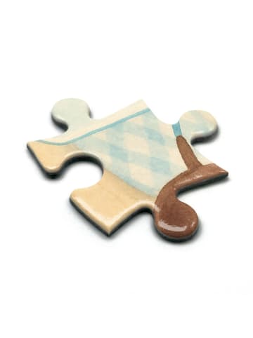 Mr. & Mrs. Panda Puzzle Milch Keks Design ohne Spruch in Weiß