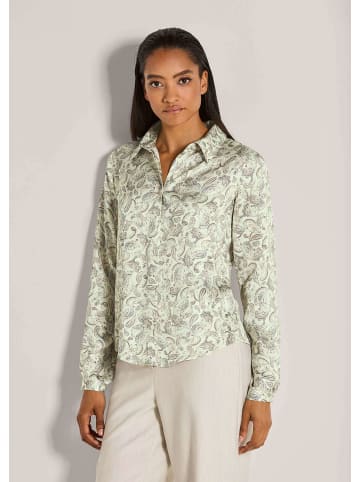 MADELEINE Elegante Viskosebluse mit Knopfleiste in perlweiß / multicolor