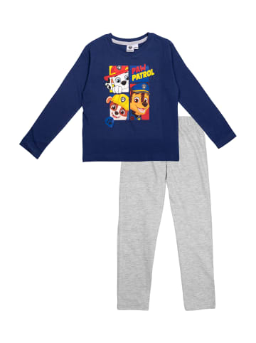 Paw Patrol Paw Patrol Schlafanzug Pyjama Set Langarm Oberteil mit Hose in blau