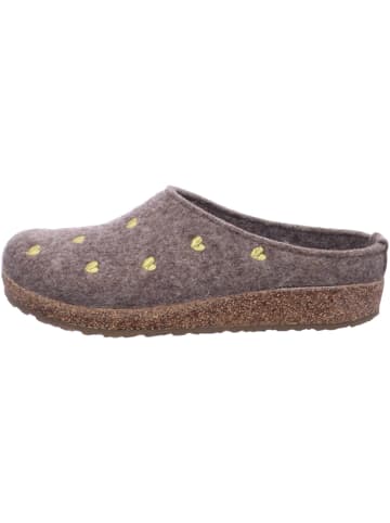 HAFLINGER Hausschuhe Damen Grizzly Cuoricini in Beige