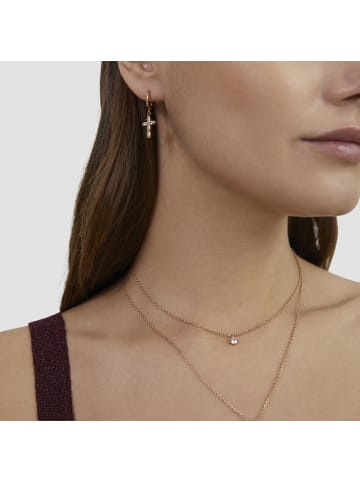 Tamaris Ohrringe Cross in roségold