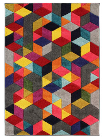 KADIMA DESIGN Vielseitiger Wohnzimmer-Teppich in farbenfrohem Design