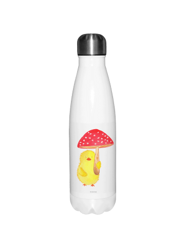 Mr. & Mrs. Panda Trinkflasche Edelstahl Küken Fliegenpilz ohne S... in Weiß