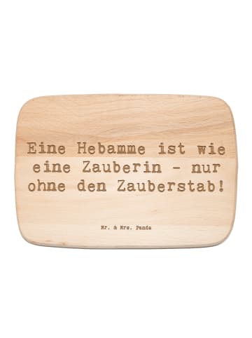 Mr. & Mrs. Panda Küchenbrett Spruch Hebamme Magie mit Spruch in Transparent