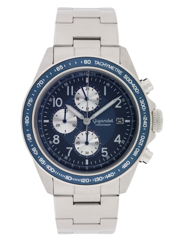 Gigandet Quarzuhr Chronograph "RACETRACK" in Silber/Blau